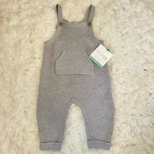 Carter's Little Planet Organic Baby Knit Overalls Gray 6M